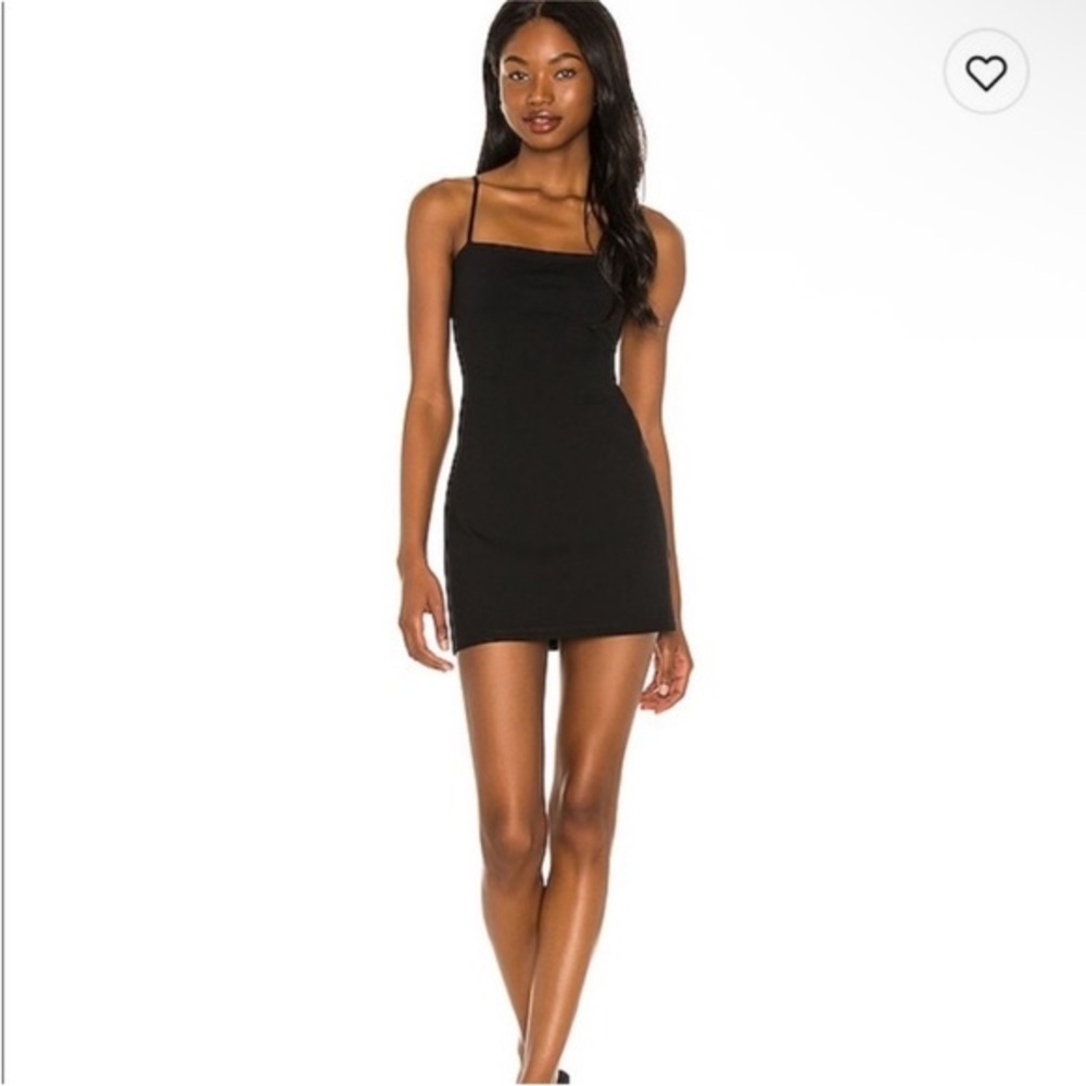 NWT Susana Monaco Thin Strap Mini Bodycon Dress Black Size Medium